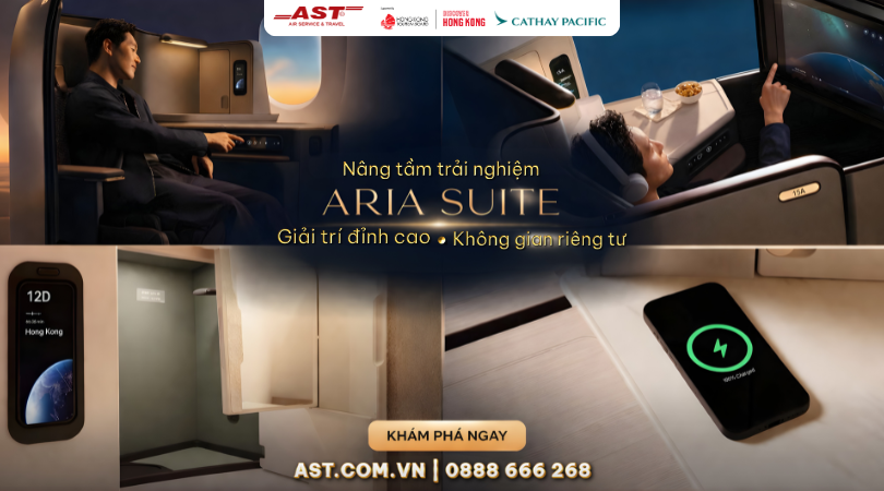 Trải nghiệm hành trình đẳng cấp trên Aria Suite cùng Cathay Pacific